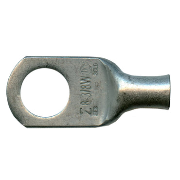 Standard Tinned Copper Lug 8 AWG 3/8" Ring Size - 10 Pack