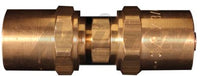 Reusable Mender Fitting; 0.375 Inch Inside Diameter Hose X 3/4 Inch Outside Diameter Hose; Brass hos