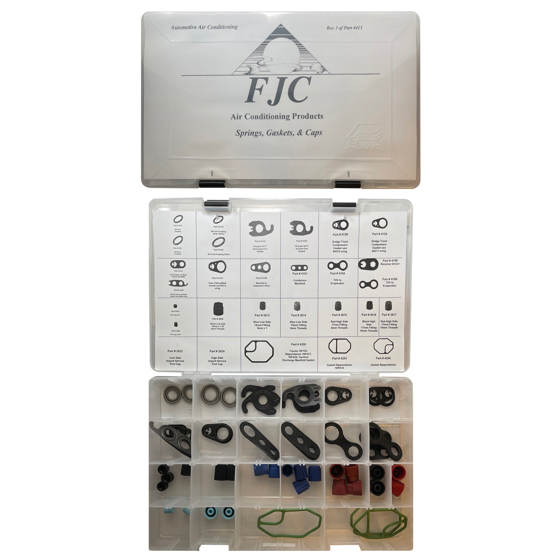 637 Piece Professional A/C Maintenance Assortment Kit - Over 131 Service Parts