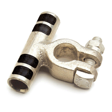 Flag Style 90 Degree Right Angle Battery Terminal 1/0 Gauge - Positive