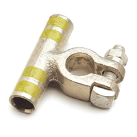 Flag Style 90 Degree Right Angle Battery Terminal 4/0 Gauge - Negative