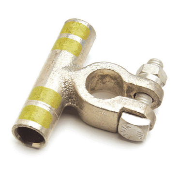Flag Style 90 Degree Right Angle Battery Terminal 4/0 Gauge - Negative