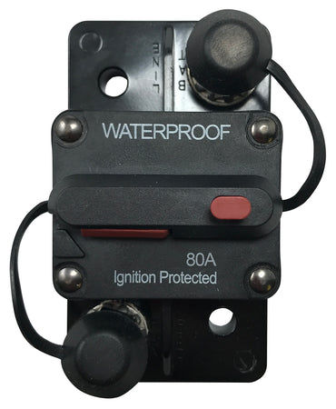Waterproof Manual Reset Circuit Breaker - 80 Amp