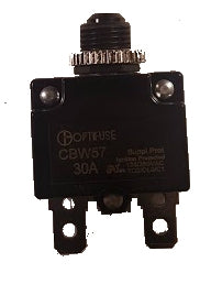 Miniature Line Voltage Circuit Breakers Push to Reset - Panel Mounted Design - 30 Amp