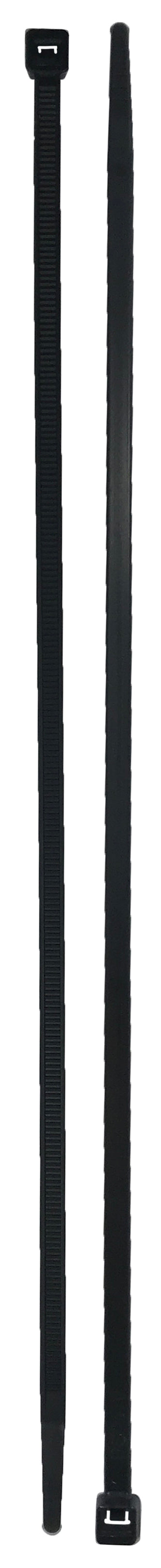 Standard Black 11" Inch Cable Ties 50 lbs - 100 Pack