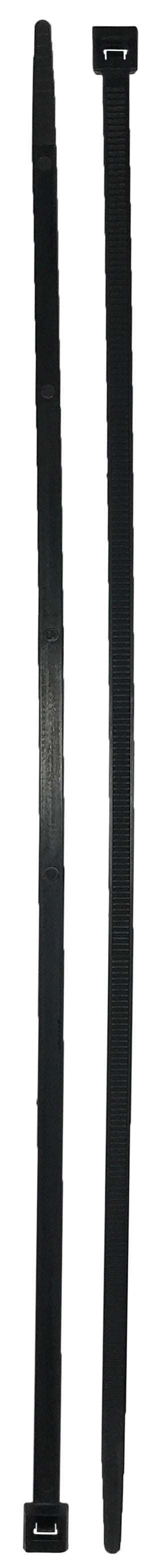 Releasable Black 11" Inch Cable Ties 50 lbs - 100 Pack