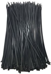 600 Piece Black Nylon 4" to 15" Inch Cable Zip Tie Assortment Ki