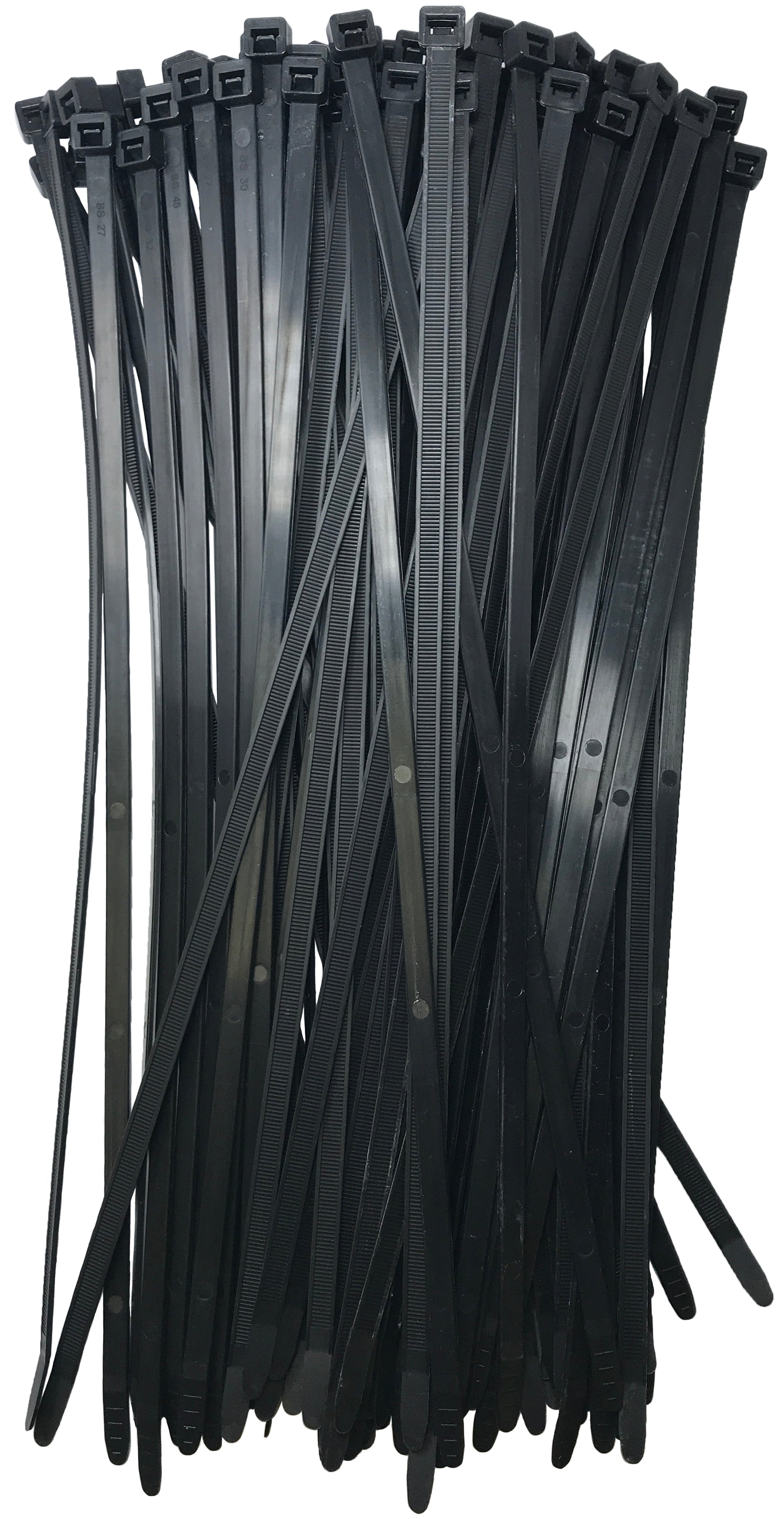 600 Piece Black Nylon 4" to 15" Inch Cable Zip Tie Assortment Ki