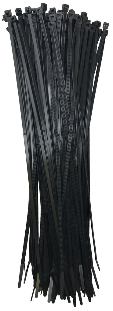 Releasable Black 14" Inch Cable Ties 50 lbs - 100 Pack