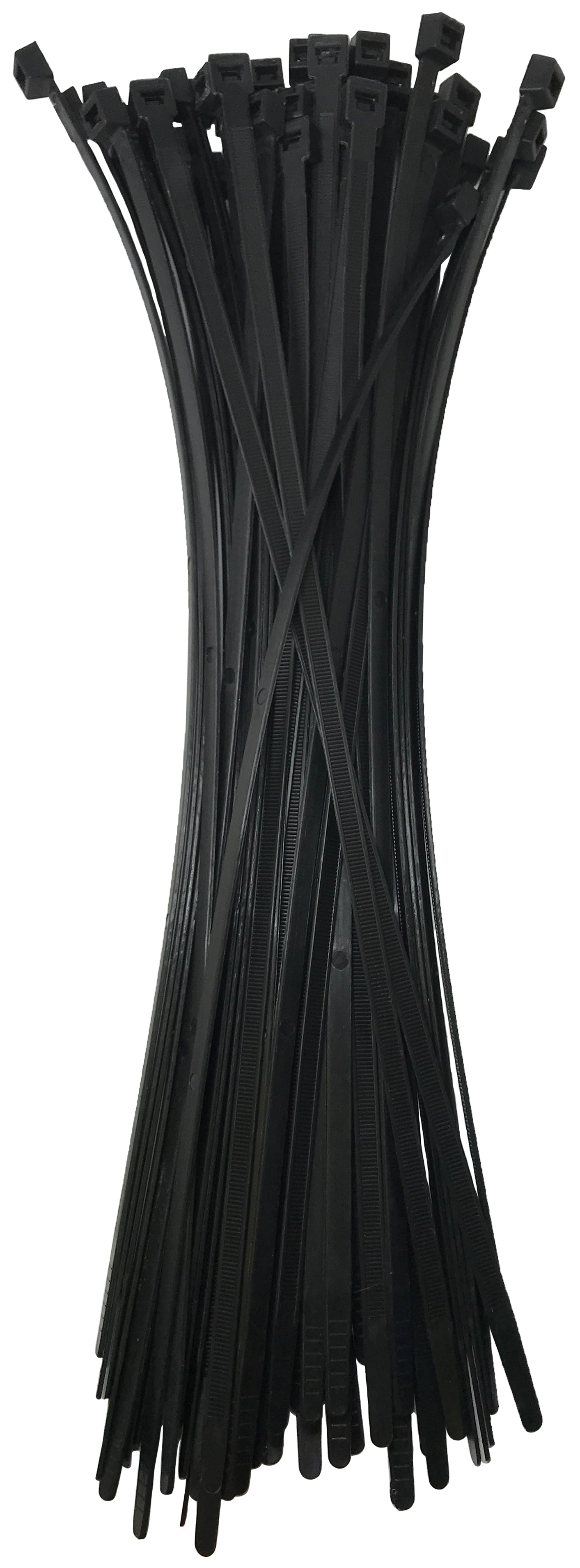 Heavy Duty Black 18.5" Inch Cable Ties 120 lbs - 50 Pack