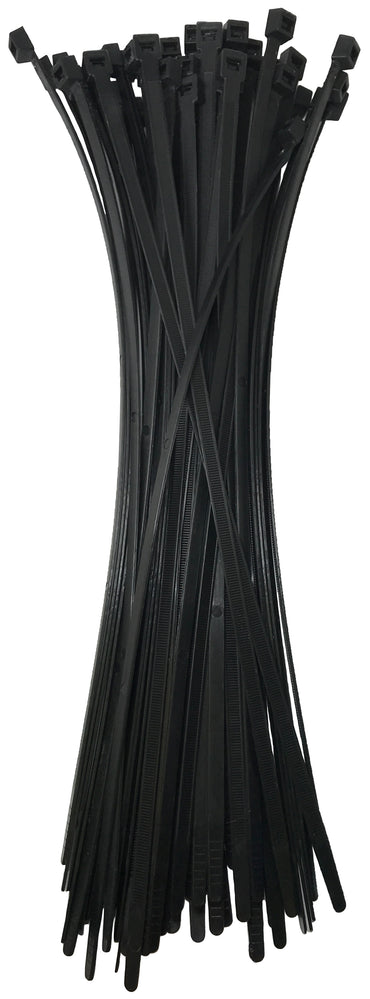 Heavy Duty Black 18.5" Inch Cable Ties 120 lbs - 50 Pack