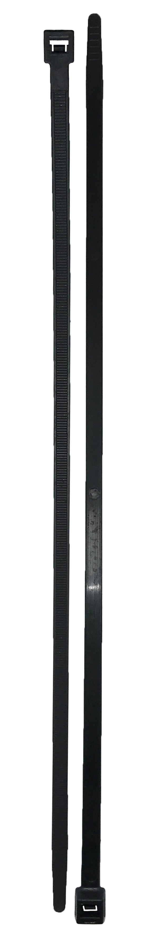 Heavy Duty Black 18.5" Inch Cable Ties 120 lbs - 50 Pack
