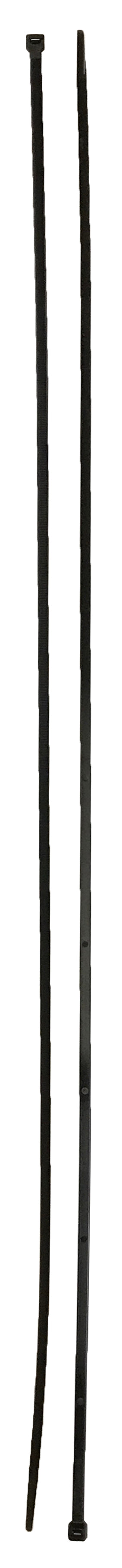 Heavy Duty Black 48" Inch Cable Ties 175 lbs - 50 Pack