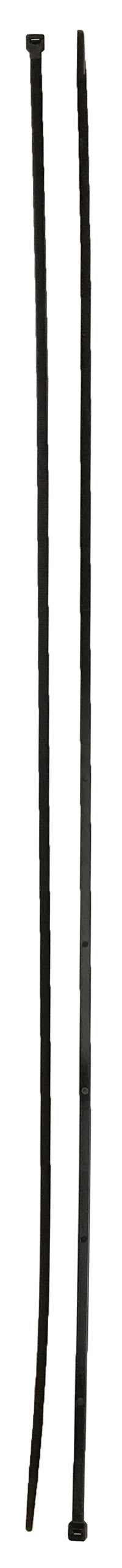 Heavy Duty Black 48" Inch Cable Ties 175 lbs - 50 Pack