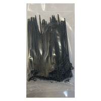 Black 5" Cable Tie w/Mounting Hole, 100 pack