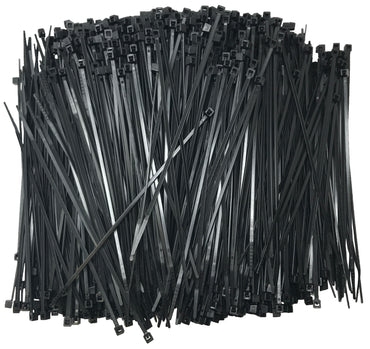 Standard Black 6" Inch Cable Ties 18 lbs - 1000 Pack