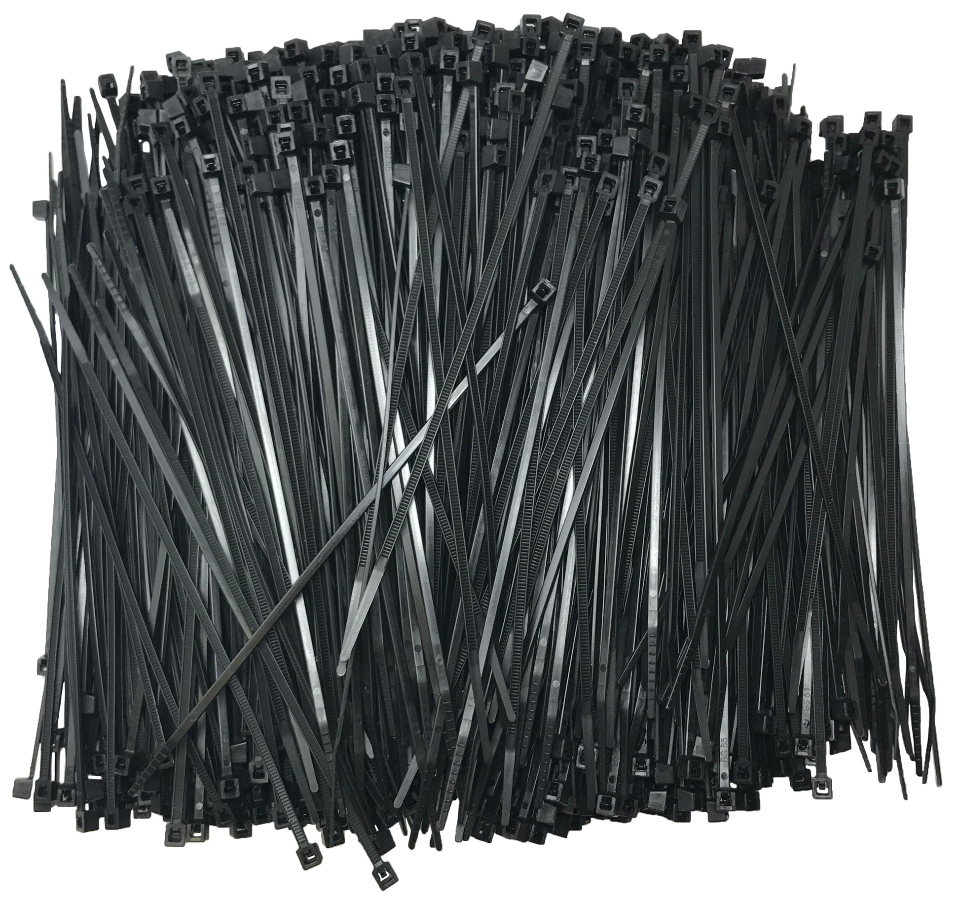 600 Piece Black Nylon 4" to 15" Inch Cable Zip Tie Assortment Ki