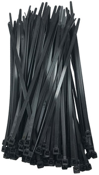 Releasable Black 7" Inch Cable Ties 50 lbs - 100 Pack