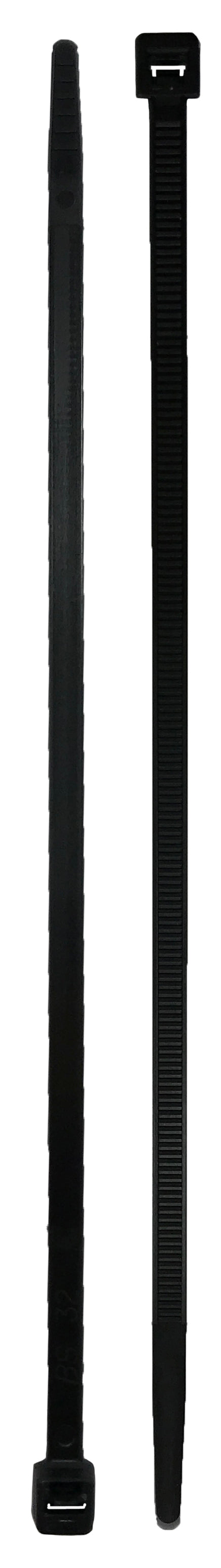 Releasable Black 7" Inch Cable Ties 50 lbs - 100 Pack