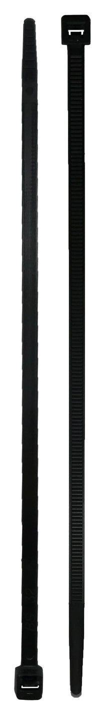 Releasable Black 7" Inch Cable Ties 50 lbs - 100 Pack