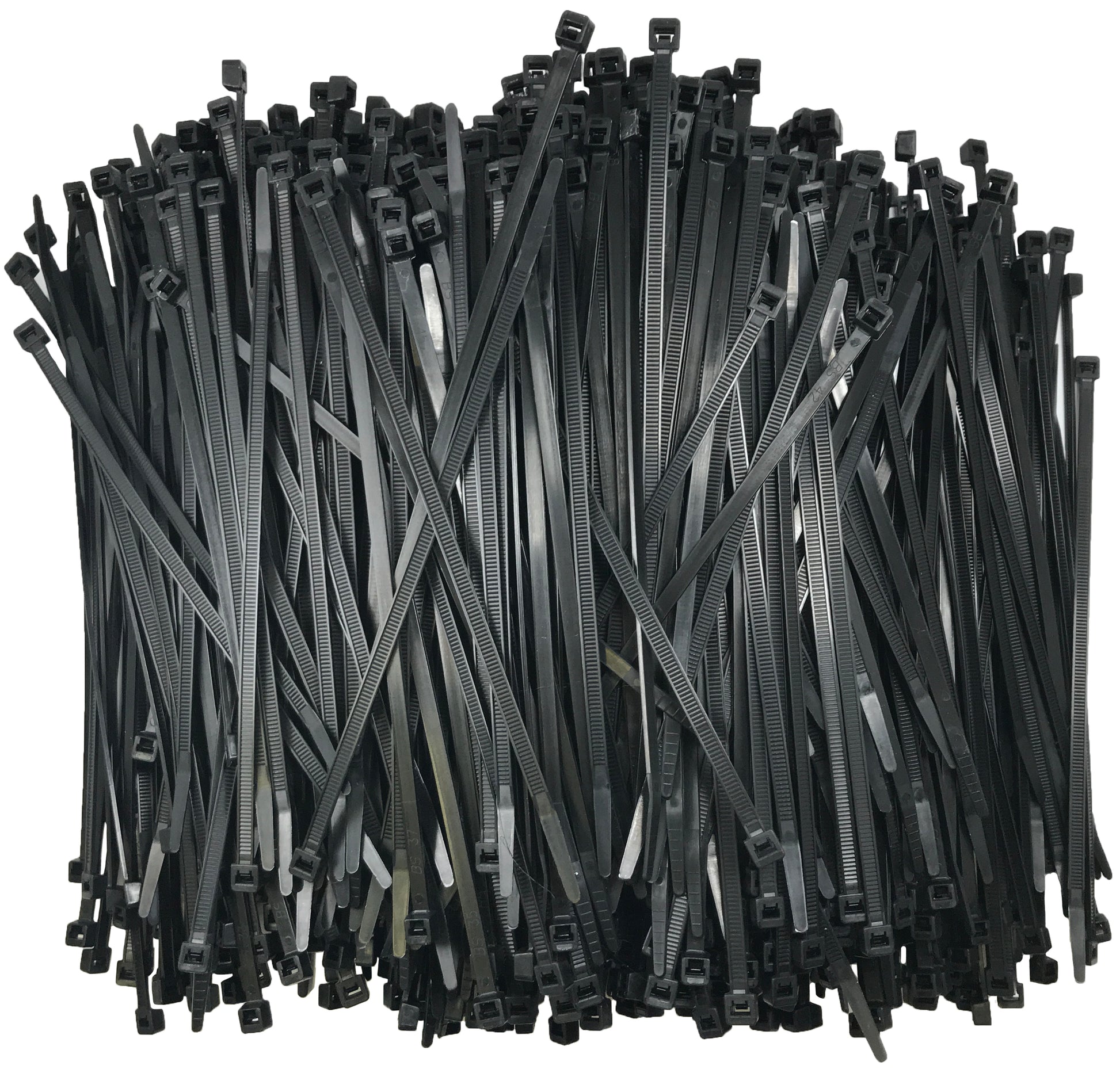 600 Piece Black Nylon 4" to 15" Inch Cable Zip Tie Assortment Ki