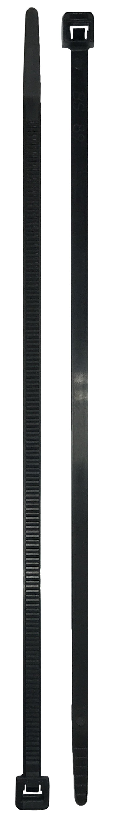 Standard Black 7" Inch Cable Ties 50 lbs - 100 Pack