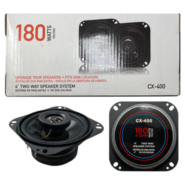 4" Two-Way OEM 180 Watts 4 OHM Coax Speaker System Set