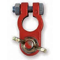 Red Marine Epoxy-Coated Wing Nut Terminal - Positive