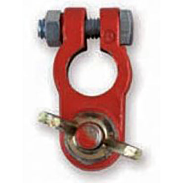 Red Marine Epoxy-Coated Wing Nut Terminal - Positive