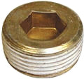 24mm - 1.50 Pipe Plug With Sealant, Yellow Zinc. Metric Thread Hex Counter Sunk Drain Plug