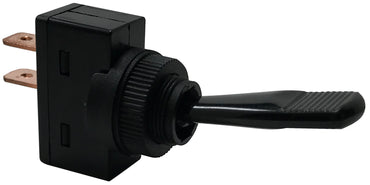 Universal Black Plastic ON / OFF Toggle Switch SPST - 12 Volt @ 10 Amps