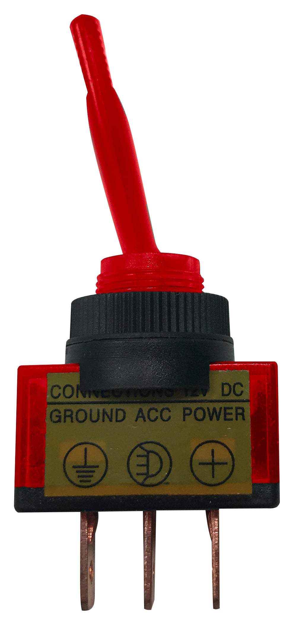 Universal Red Illuminated ON / OFF Toggle Switch SPST - 20 Amp @ 12 Volt