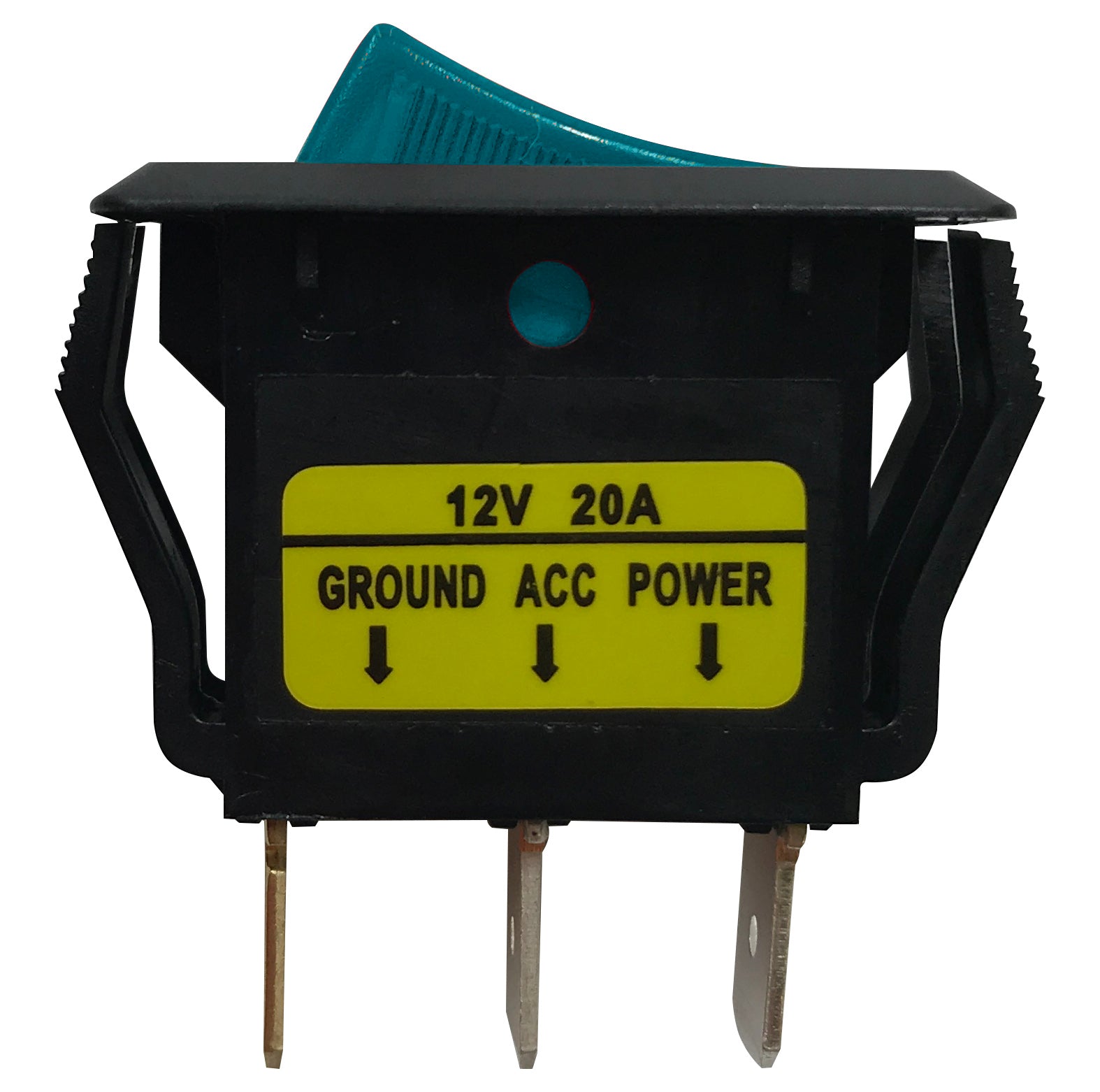 Universal Blue Illuminated Rocker Switch ON / OFF SPST - 20 Amps @ 12 Volt