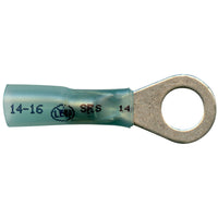 Elektralink Heat Shrink & Solder Blue Ring Terminal 16-14 Gauge 5/16" Stud - 500 Pack