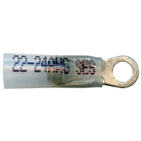 Elektralink Heat Shrink & Solder White Ring Terminal 26-24 Gauge #4 Stud - 10 Pack