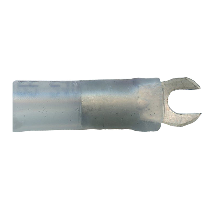 Elektralink Heat Shrink & Solder White Spade Terminal 26-24 Gauge #2 Stud - 50 Pack