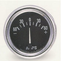 EQUUS EQ7556 2-9/16" Ammeter 60-0-60 Pro Series Chrome Bezel