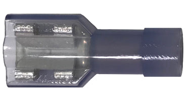 Nylon Fully Insulated Blue Female Quick Disconnect Connector 16-14 Gauge .110 Tab - 100 Pack