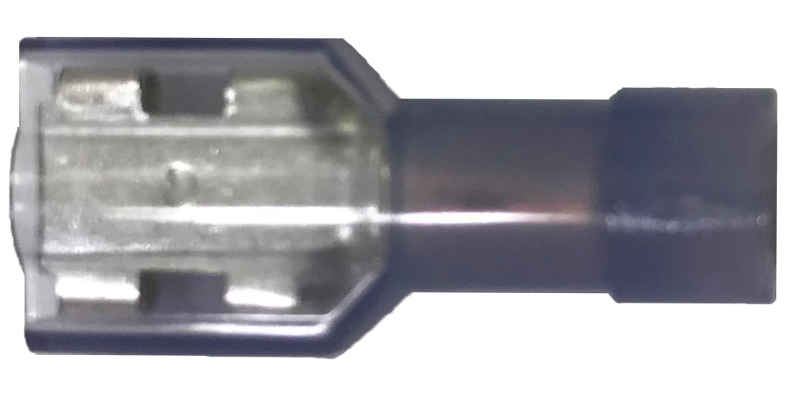 Nylon Fully Insulated Blue Female Quick Disconnect Connector 16-14 Gauge .110 Tab - 100 Pack
