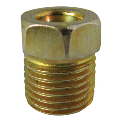 Gold Oversize Tube Nut - 1/4" x 1/2" - 20 TPI - 10 Pack