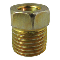 Gold Oversize Tube Nut - 1/4" x 1/2" - 20 TPI - 10 Pack