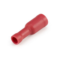 Vinyl Insulated Red Female Bullet Connector 22-18 Gauge .156 Tab - 100 Pack