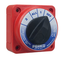 Perko 8511 Compact Medium Duty Battery Selector Switch for 2 Batteries