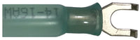 Heat Shrink & Crimp Blue Flange Spade Terminal 16-14 Gauge #6 Stud - 500 Pack