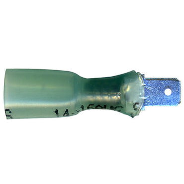 Heat Shrink & Crimp Blue Male Quick Disconnect 16-14 Gauge .187 Tab - 10 Pack