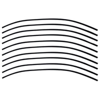 Flexible Thin Single Wall Non-Adhesive Heat Shrink Tubing 2:1 Black 3/64" ID - 12" Inch 10 Pack