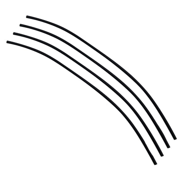 Flexible Thin Single Wall Non-Adhesive Heat Shrink Tubing 2:1 Black 3/64" ID - 48" Inch 4 Pack