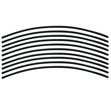 Flexible Thin Single Wall Non-Adhesive Heat Shrink Tubing 2:1 Black 3/32" ID - 12" Inch 10 Pack