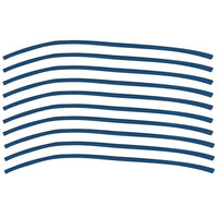 Flexible Thin Single Wall Non-Adhesive Heat Shrink Tubing 2:1 Blue 3/32" ID - 12" Inch 10 Pack