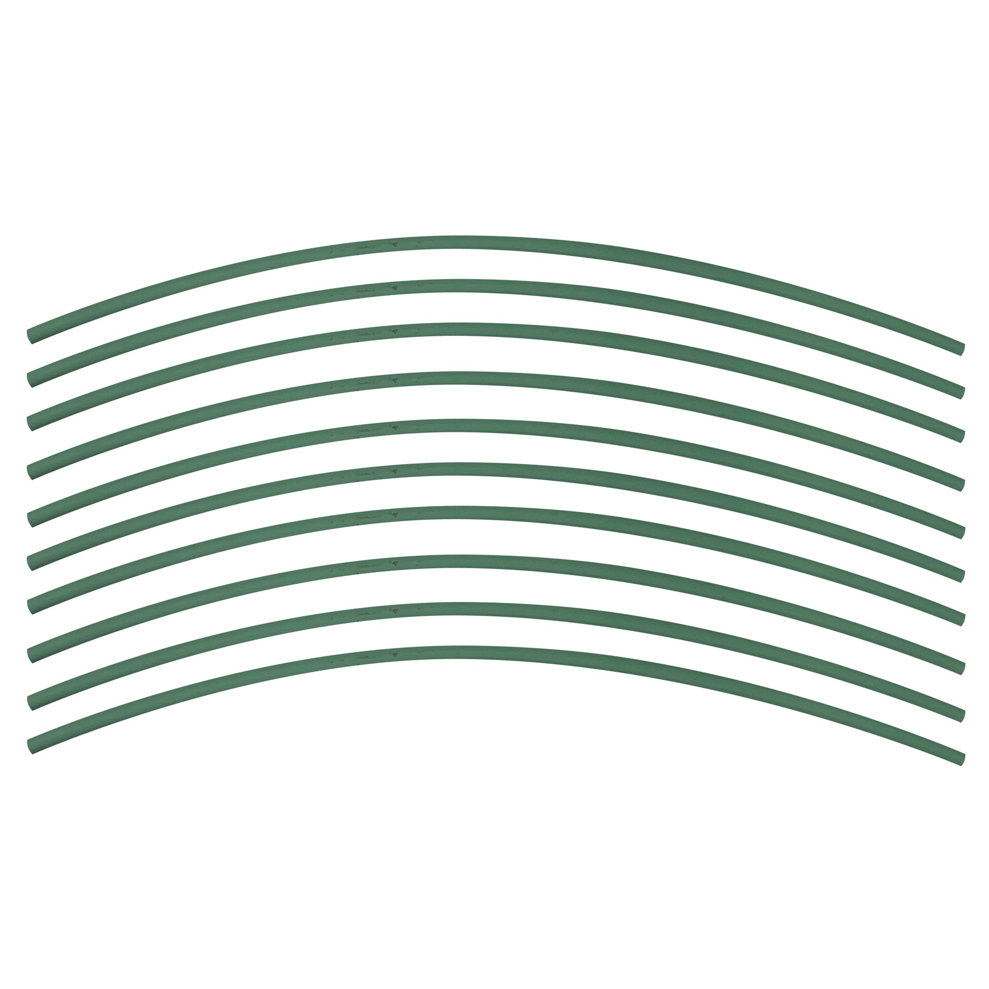 Flexible Thin Single Wall Non-Adhesive Heat Shrink Tubing 2:1 Green 3/32" ID - 12" Inch 10 Pack